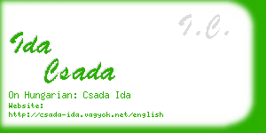 ida csada business card